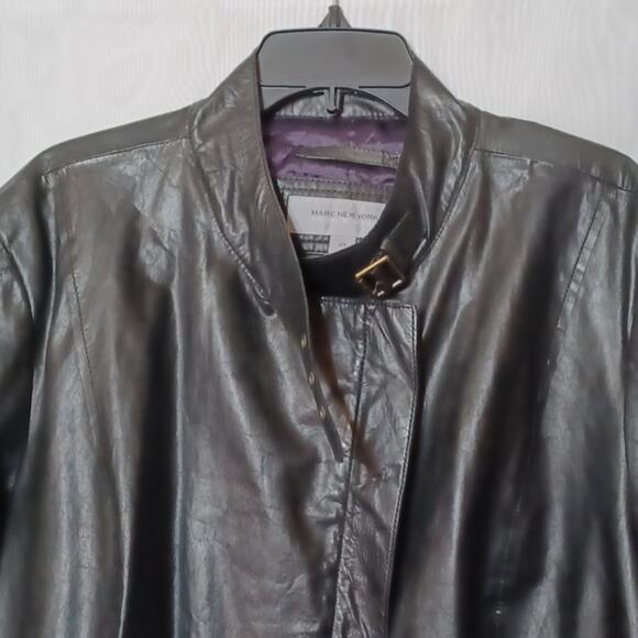 ANDREW MARC New York Women's Black Genuine Leather Jacket. 2X - Picture 4 of 16